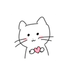 使いやすいしろねこちゃん（個別スタンプ：38）