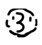 数字の顔（個別スタンプ：3）