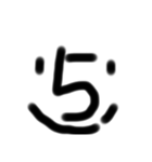 数字の顔（個別スタンプ：5）