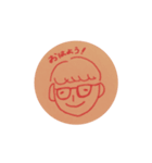 ゆるい缶バッチ風スタンプ（個別スタンプ：1）