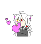 白と黒のぬこ（個別スタンプ：2）