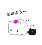 白と黒のぬこ（個別スタンプ：16）