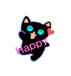 かわいいくろねこ（個別スタンプ：3）