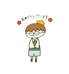 こめこちゃんの、まあるい毎日(おめでとう)（個別スタンプ：3）