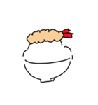 落書きのような食べ物のスタンプ（個別スタンプ：1）