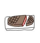 落書きのような食べ物のスタンプ（個別スタンプ：8）