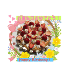 お花のスタンプFlower stamp日本語と英語（個別スタンプ：2）