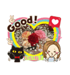 お花のスタンプFlower stamp日本語と英語（個別スタンプ：5）