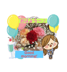 お花のスタンプFlower stamp日本語と英語（個別スタンプ：8）
