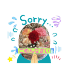 お花のスタンプFlower stamp日本語と英語（個別スタンプ：10）