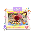 お花のスタンプFlower stamp日本語と英語（個別スタンプ：12）