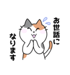 三毛猫みーなさんの敬語スタンプ（個別スタンプ：27）