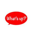 ひとこと英語で！色吹き出し vol.1（個別スタンプ：4）
