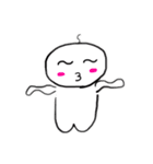 ほわいと人間（個別スタンプ：1）