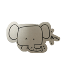 ゆるあにまるず(モノクロver)（個別スタンプ：7）