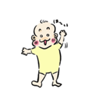 ほっそり赤ちゃんの日常（個別スタンプ：4）