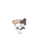 毎日使える カラフルな女の子（個別スタンプ：5）
