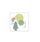毎日使える カラフルな女の子（個別スタンプ：12）