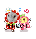 ハムスターのフレームスタンプ（個別スタンプ：12）