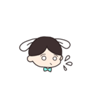 センター分けうさぎくんとおせわニンジン（個別スタンプ：5）