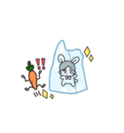 センター分けうさぎくんとおせわニンジン（個別スタンプ：13）
