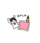 センター分けうさぎくんとおせわニンジン（個別スタンプ：15）