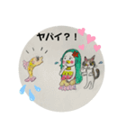 ネコちゃんクマちゃんアマビエちゃん（個別スタンプ：10）