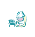 どんなときもうしくん（個別スタンプ：5）