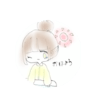 ゆるふわ女の子[お団子]（個別スタンプ：2）