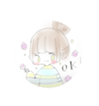 ゆるふわ女の子[お団子]（個別スタンプ：3）
