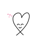 simpleハートスタンプ（個別スタンプ：1）