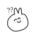 ストレートに言うウサギらしきもの（個別スタンプ：1）