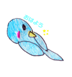 桃色インコさんと水色インコさん（個別スタンプ：6）