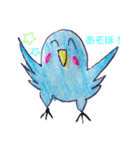 桃色インコさんと水色インコさん（個別スタンプ：8）