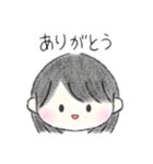 黒髪のボブの女の子（個別スタンプ：1）