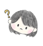 黒髪のボブの女の子（個別スタンプ：14）