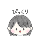 黒髪のボブの女の子（個別スタンプ：15）