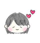 黒髪のボブの女の子（個別スタンプ：19）