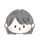 黒髪のボブの女の子（個別スタンプ：21）