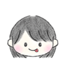 黒髪のボブの女の子（個別スタンプ：24）