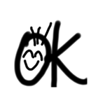僕の絵は下手でも絵は絵である。(正常です)（個別スタンプ：16）