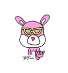 ピンクうさぎ君（個別スタンプ：3）
