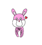 ピンクうさぎ君（個別スタンプ：6）