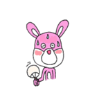 ピンクうさぎ君（個別スタンプ：7）