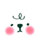 顔だけあにまる・デカ文字（個別スタンプ：1）