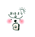 顔だけあにまる・デカ文字（個別スタンプ：3）
