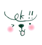 顔だけあにまる・デカ文字（個別スタンプ：6）
