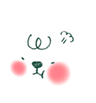 顔だけあにまる・デカ文字（個別スタンプ：13）