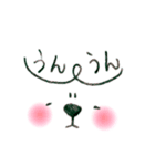 顔だけあにまる・デカ文字（個別スタンプ：22）