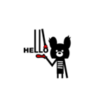 【動く】黒いくまちゃんの日常（個別スタンプ：1）